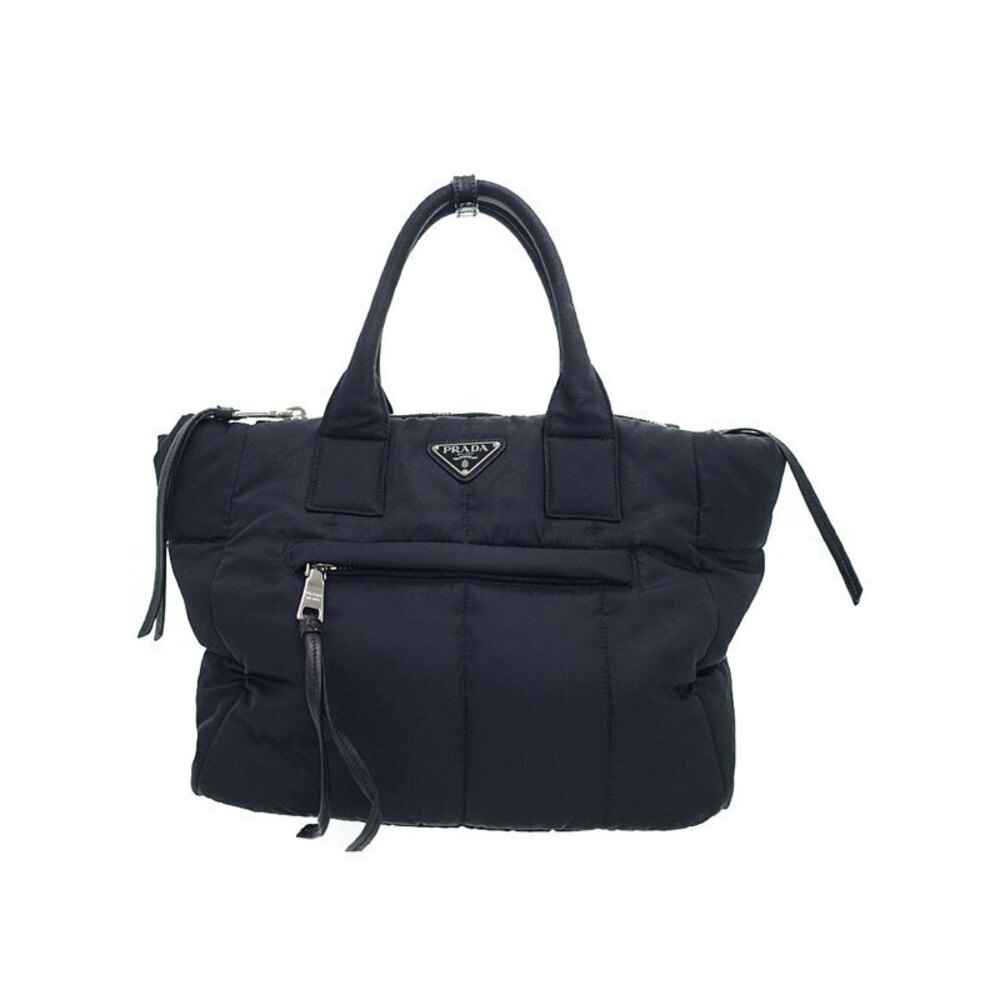 Prada Black Tote Shoulder Tessuto Bag Bomber - Picture 2 of 9